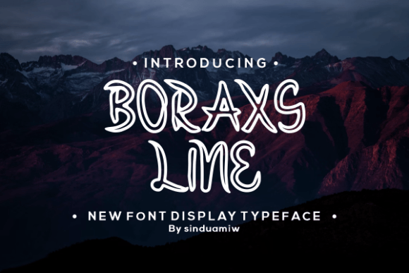 Boraxs Line: A Display Font with Character