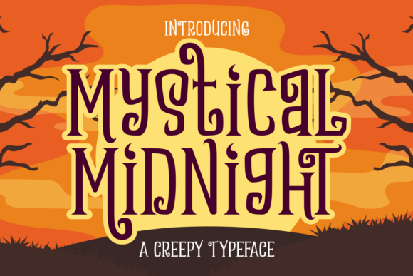 Mystical Midnight: A Spooky Typographic Statement