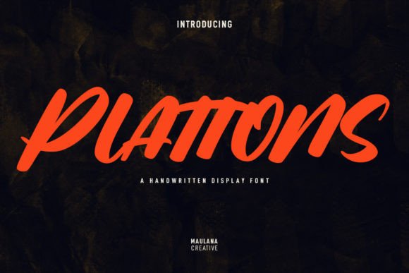 Plattons: A Handwritten Display Font for Editorial Design