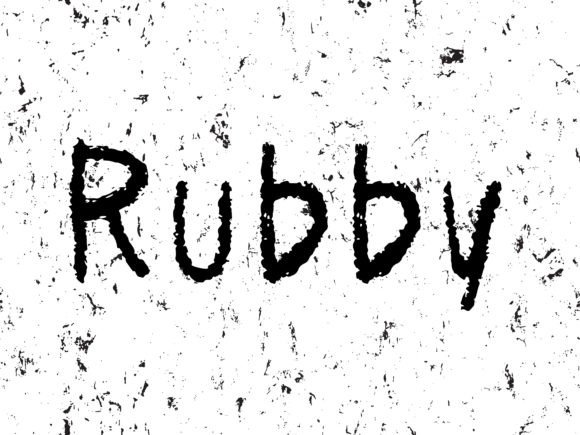 Rubby: A Textured Display Font for Casual Branding
